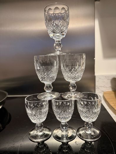 Vintage Waterford Crystal Mini Goblets Set of Six
