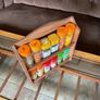 Vintage Wooden Two Tier Counter or Wall Hanging Spice Rack Image 6