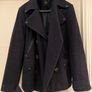 Navy wool blend coat Image 2