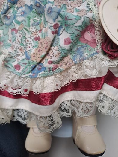 Leonardo Porcelain Doll Charlotte Vintage Floral Dress