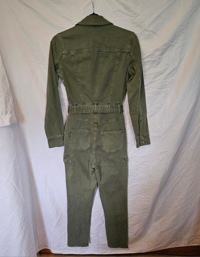 PAIGE Green Boiler Suit Denim Jumpsuit