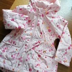 Girl's padded raincoat 9-12 months