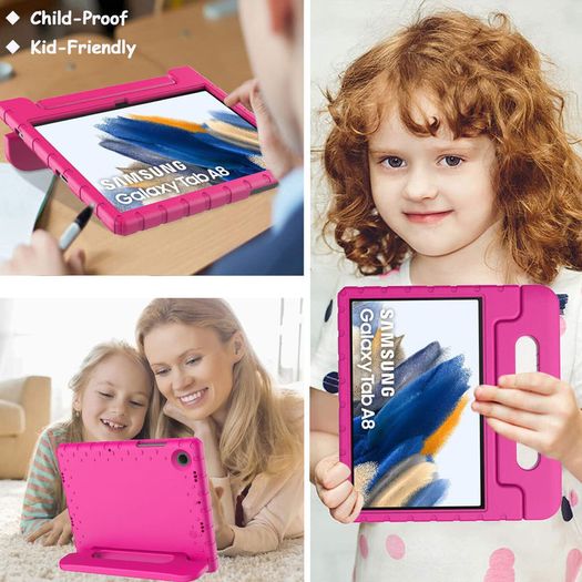 For Samsung Galaxy Tab A8 10.5 2021 Case Kids Shockproof Tablet Smart Cover EVA New Pink - FHT13SMTK1