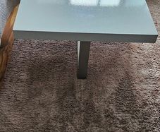 White Coffee table with steel legs