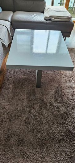 White Coffee table with steel legs