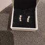 Silver toned triple star,climbing earrings Image 2
