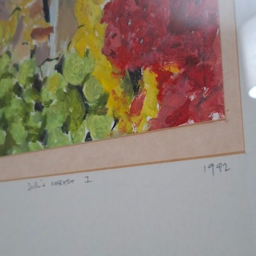 Original John Dunne Irish Painting Dublin Market