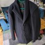 Navy wool mix coat Image 2