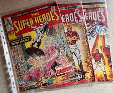 the superheroes comic 1975 may- Aug -sep