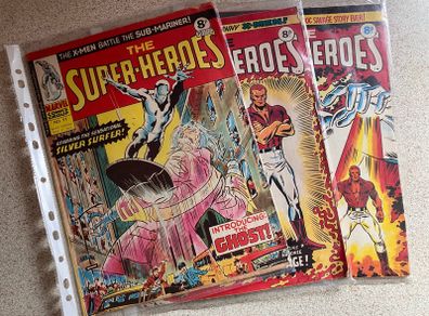 the superheroes comic 1975 may- Aug -sep