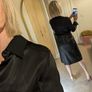 Karen Millen Faux Black Leather Skirt Sz6 Image 6