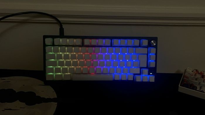 Hand-built custom mechanical keyboard designed for both clean aesthetics and smooth typing feel