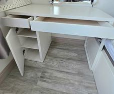 Small desk with cabinet and drawers