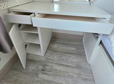 Small desk with cabinet and drawers
