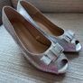 Sorento Silver Peeptoe Shoes - Size 40 Image 3