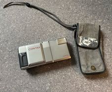 READ! Contax T Film Camera with Flash Zeiss Sonnar 2.8/38 T