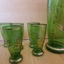 Vintage 1950s Mid Century Modern Atomic Glass Lemonade Set Image 4
