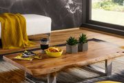 Solid Wood Live Edge Coffee Table  Rustic Modern Living Room Table