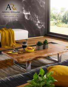 Solid Wood Live Edge Coffee Table  Rustic Modern Living Room Table