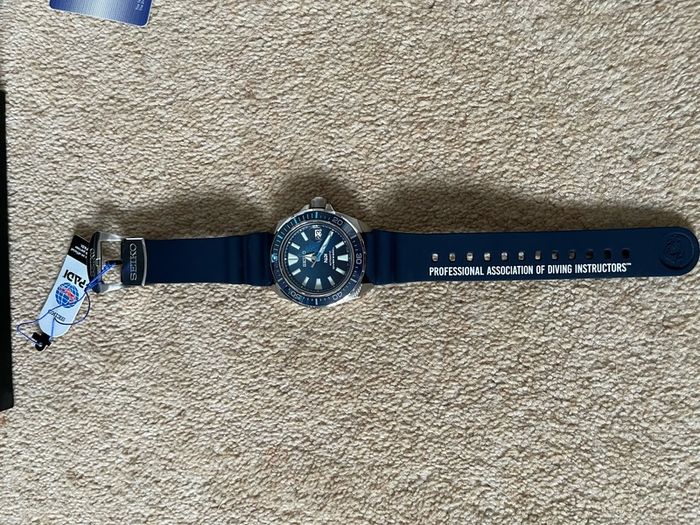 Seiko Prospex Deep Blue Samurai Padi Special Edition 44mm Blue Dial Blue Rubber Strap Watch
