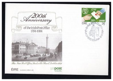 1984 Ireland Bi-Centenary of the Irish Post Office Commemorative Stamp An Post First Day Cover (FDC)