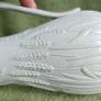Antique Staffordshire Parian Ware Pitcher: William Brownfield Fern Design, Pewter Lid Image 9
