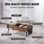 Lift Top Coffee Table, 39.4 in Rectangle Coffee Table with Extra Storage Pockets, Pop Up Coffee Table for Living Room, Brown Image 5