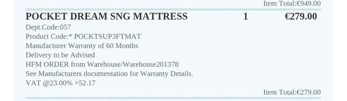 single mattress