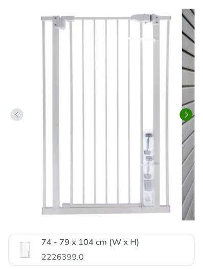 TIAKI High Metal Dog Gate - 74 - 79 x 104 cm (W x H)