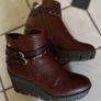 Brown Leather Ankle Boots With Wedge Size 40 (uk 7).  Spanish Brand Xti Quality Soft Leather Boots & Excellent Condition Image 9