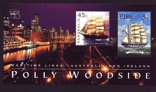 1999 Ireland Polly Woodside Joint Issue Commemorative Stamps Miniature Sheet Mint Never Hinged (MNH)