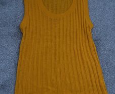 Vintage Mustard Ribbed Knit Tank Size M