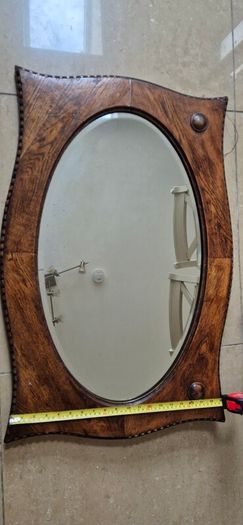 Old oak wall mirror