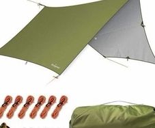 SALE Rain Fly Tent Tarp Hammock Hexagonal,Lightweight Waterproof Camping Shelter, Portable Windproof Snowproof Tarpaulin for Snow Sunshade