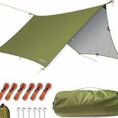SALE Rain Fly Tent Tarp Hammock Hexagonal,Lightweight Waterproof Camping Shelter, Portable Windproof Snowproof Tarpaulin for Snow Sunshade