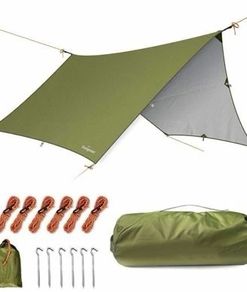 SALE Rain Fly Tent Tarp Hammock Hexagonal,Lightweight Waterproof Camping Shelter, Portable Windproof Snowproof Tarpaulin for Snow Sunshade