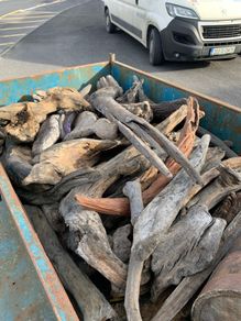 Substantial Collection of Old Bog Oak. Delivery by van can be arranged.