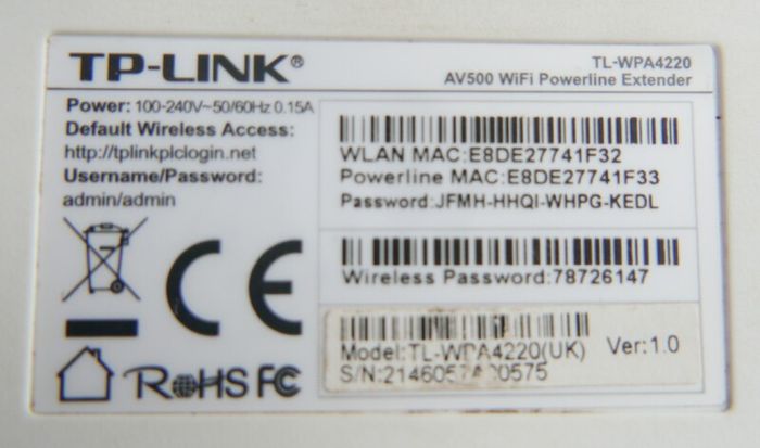 TP-Link AV500 WiFi Range Extender 300Mbps Universal Booster Repeater Wall Plug