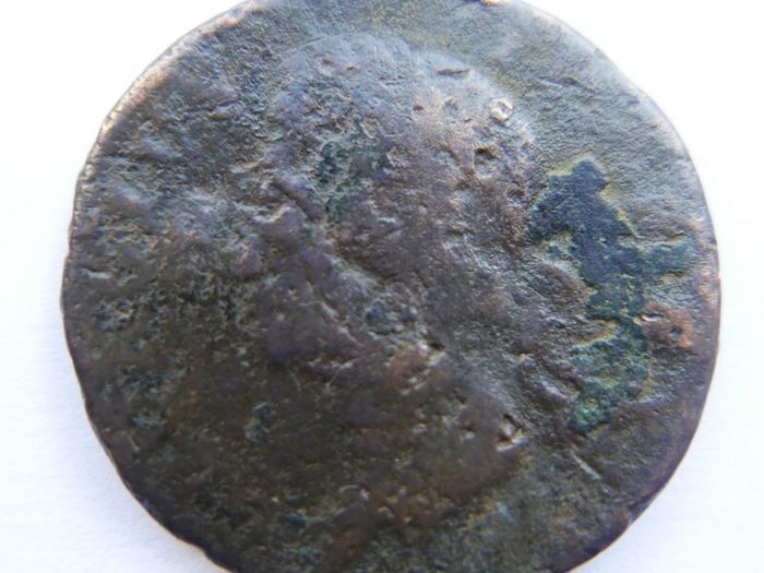 1738 IRELAND  George II  1/2 Penny Coin
