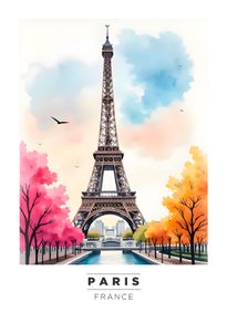 Paris Wall Art Print, Travel Art Poster
