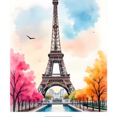 Paris Wall Art Print, Travel Art Poster
