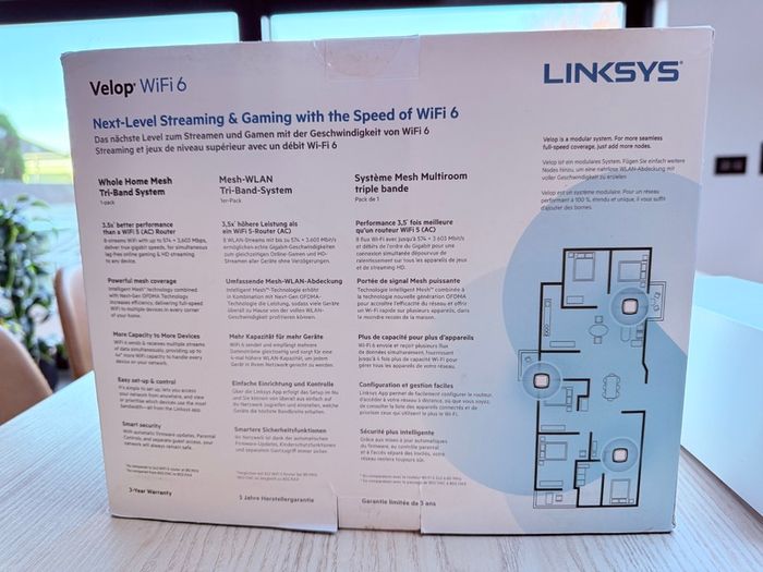 Linksys Velop WiFi 6 Mesh Router Tri-Band AX4200 White