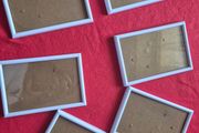 Brand New 6 White Small Photo Frames