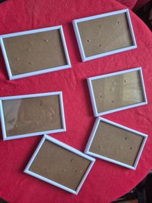 Brand New 6 White Small Photo Frames