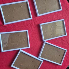 Brand New 6 White Small Photo Frames
