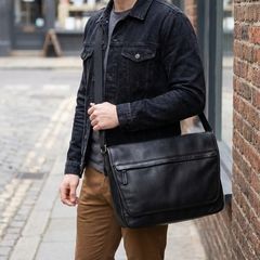 Coach Men's Leather Messenger Laptop Weekend Bag