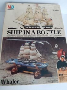 Vingtage ship in bottle