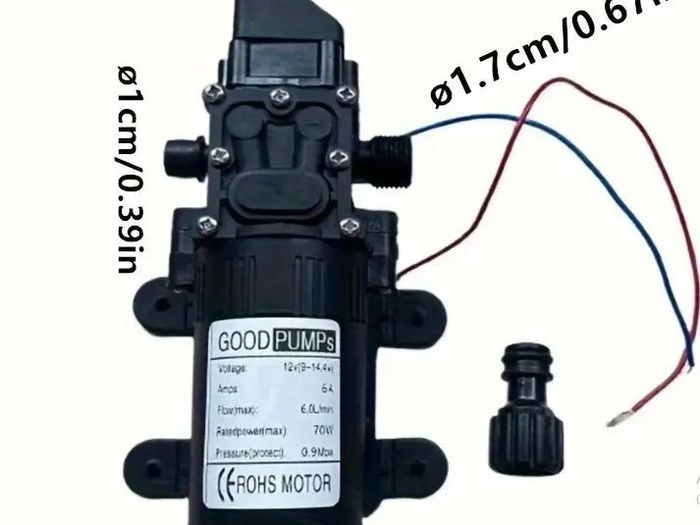 High-Pressure 130PSI Water Pump - Easy Install, Self-Priming, 6L/Min Flow