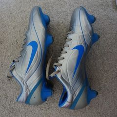 Football Boots Nike Mecurial Vapor II Sliver/Blue (2004) Size 8.5UK SG