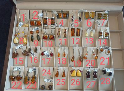 925 Sterling Silver Earrings with Baltic Amber.